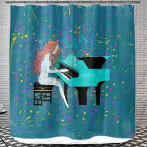 Lily Pad Serenade Shower Curtain