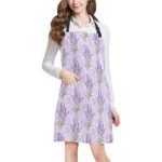 Lavender Pattern Background Adjustable Apron - Yliana