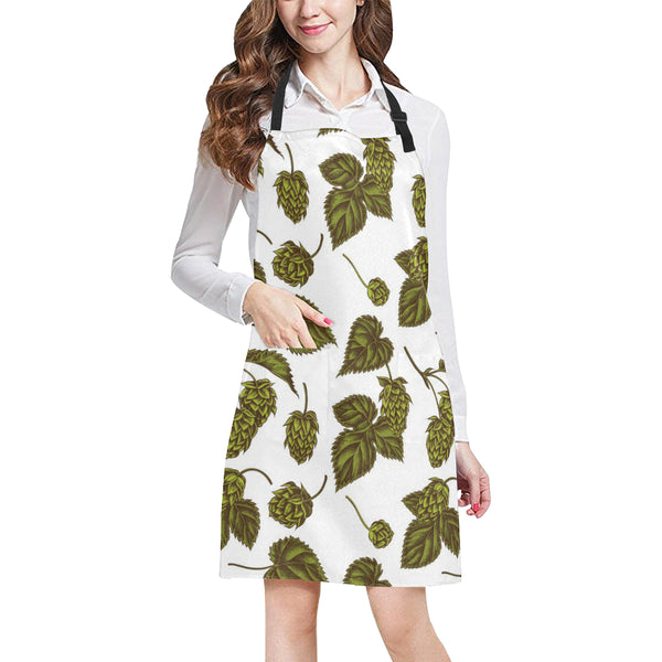 Hop Leaves Pattern Adjustable Apron - Yliana
