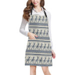 Kangaroo Aboriginal Pattern Ethnic Motifs Adjustable Apron - Yliana