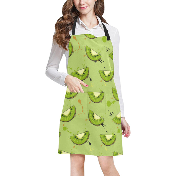 Kiwi Pattern Background Adjustable Apron - Yliana