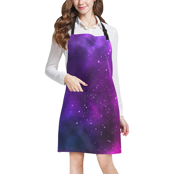 Pink Space Galaxy Pattern4 Adjustable Apron - Yliana