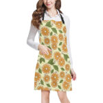 Sliced Orange Leaves  Pattern Adjustable Apron - Yliana