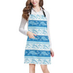 Dolphin Tribal Pattern Ethnic Motifs Adjustable Apron - Yliana