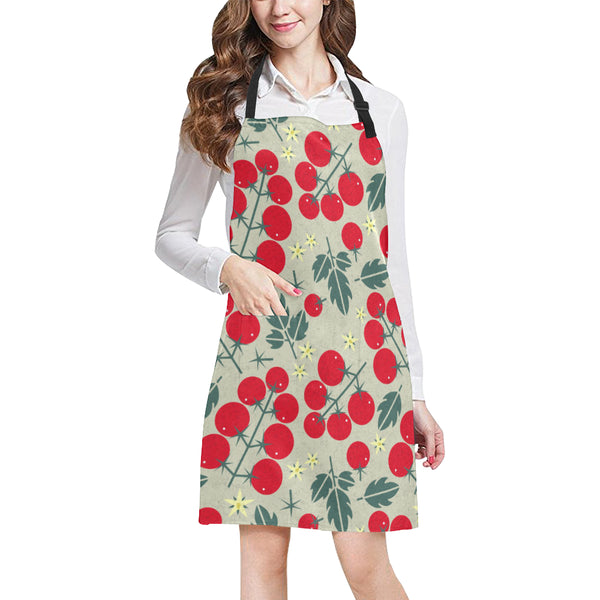 Hand Drawn Tomato Pattern Adjustable Apron - Yliana