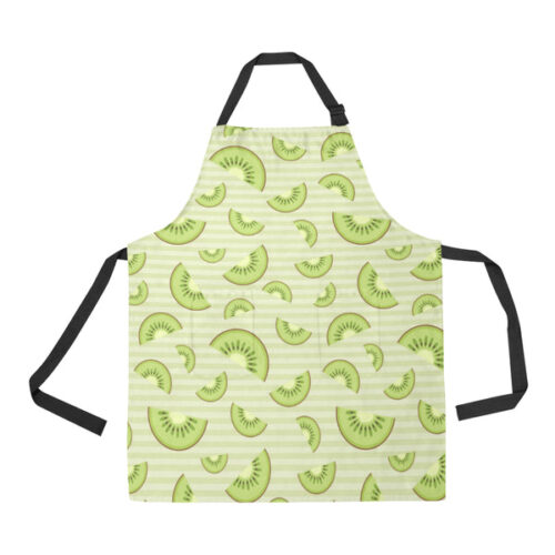 Kiwi Pattern Striped Background Adjustable Apron - Yliana