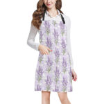 Lavender Pattern Theme Adjustable Apron - Yliana
