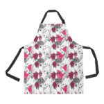Horse Head Rose Pattern Adjustable Apron - Yliana