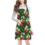Strawberry Pattern Background Adjustable Apron - Yliana