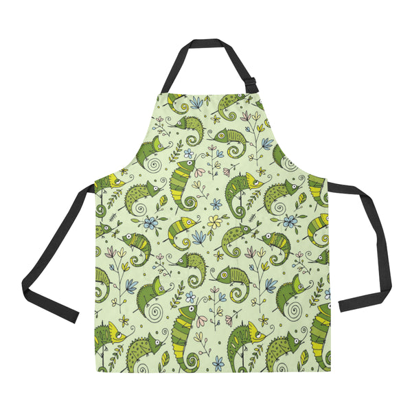 Cute Chameleon Lizard Pattern Adjustable Apron - Yliana