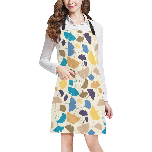 Colorful Ginkgo Leaves Pattern Adjustable Apron - Yliana