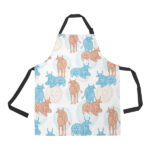 Cow Tribal Pattern Adjustable Apron - Yliana