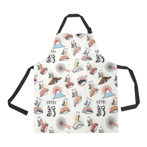 Sushi Japanese Pattern Adjustable Apron - Yliana