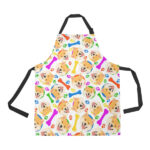 Shiba Inu Paw Bone Pattern Adjustable Apron - Yliana