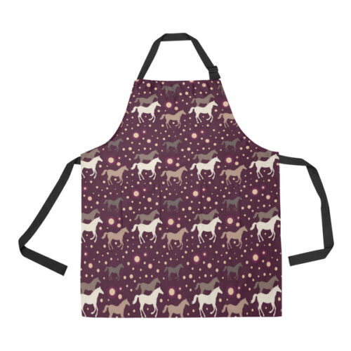 Horse Pattern Background Adjustable Apron - Yliana