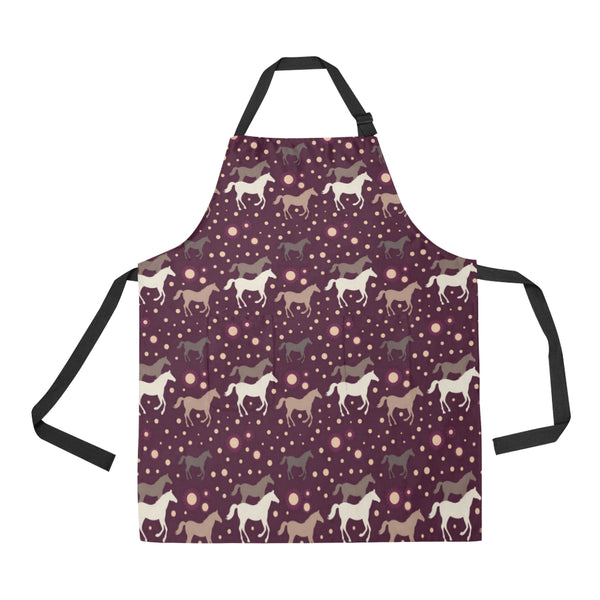 Horse Pattern Background Adjustable Apron - Yliana