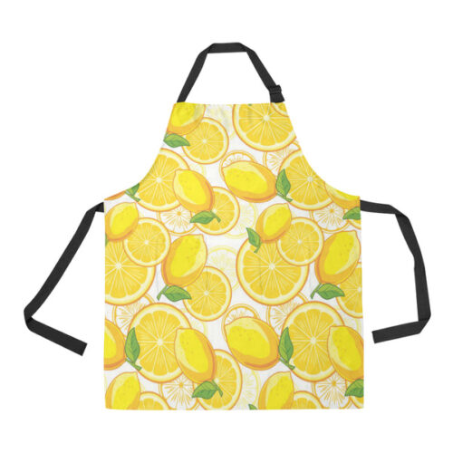 Lemon Pattern Background Adjustable Apron - Yliana