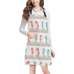 Seahorse Pattern Theme Adjustable Apron - Yliana