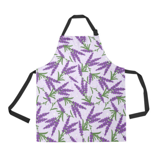 Lavender Pattern Adjustable Apron - Yliana