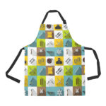Ninja Weapon Set Pattern Adjustable Apron - Yliana