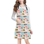 Guitar Pattern Background Adjustable Apron - Yliana