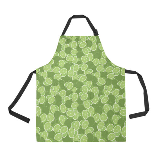 Lime Pattern Background Adjustable Apron - Yliana