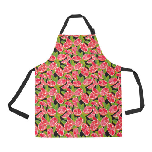Grapefruit Leaves Pattern Adjustable Apron - Yliana