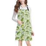 Cute Chameleon Lizard Pattern Adjustable Apron - Yliana