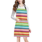 Rainbow Pattern Adjustable Apron - Yliana