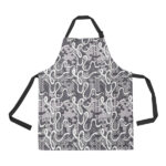 Snake Gray Pattern Adjustable Apron - Yliana