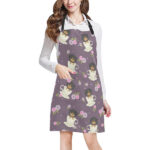 Dachshund in Coffee Cup Flower Pattern Adjustable Apron - Yliana