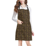 Gold Grape Pattern Adjustable Apron - Yliana