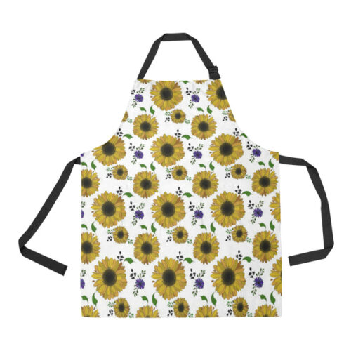 Sunflower Pattern Background Adjustable Apron - Yliana