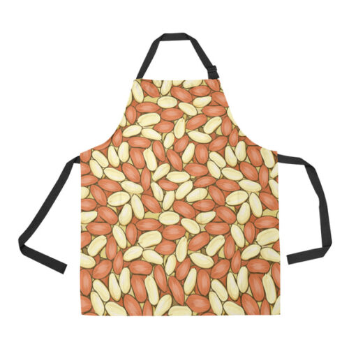 Peanut Pattern Background Adjustable Apron - Yliana