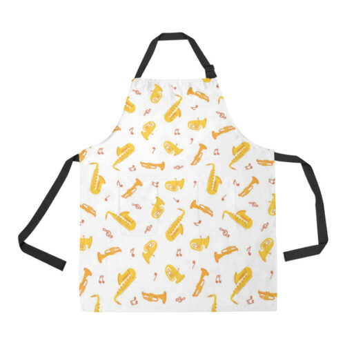 Saxophone Pattern Theme Adjustable Apron - Yliana