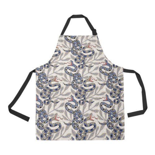 Snake Leaves Pattern Adjustable Apron - Yliana