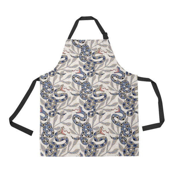 Snake Leaves Pattern Adjustable Apron - Yliana