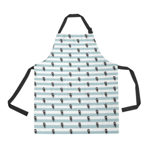 Ninja Pattern Stripe Background Adjustable Apron - Yliana