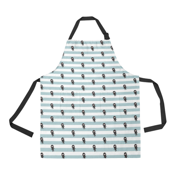 Ninja Pattern Stripe Background Adjustable Apron - Yliana