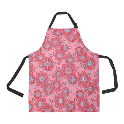 Indian Pink Pattern Adjustable Apron - Yliana