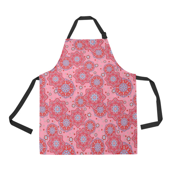 Indian Pink Pattern Adjustable Apron - Yliana