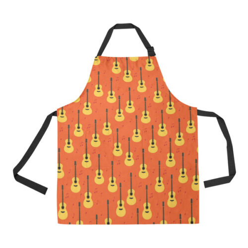 Classic Guitar Music Pattern Adjustable Apron - Yliana