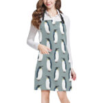Penguin Pattern Theme Adjustable Apron - Yliana