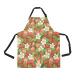 Strawberry Leaves Flower Pattern Adjustable Apron - Yliana