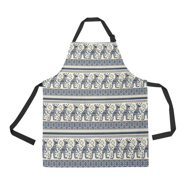 Kangaroo Aboriginal Pattern Ethnic Motifs Adjustable Apron - Yliana