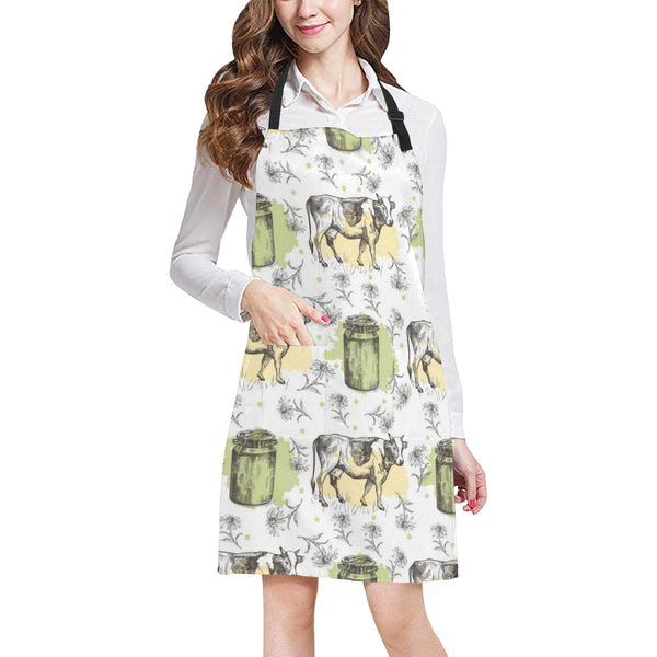 Cow Pattern Adjustable Apron - Yliana