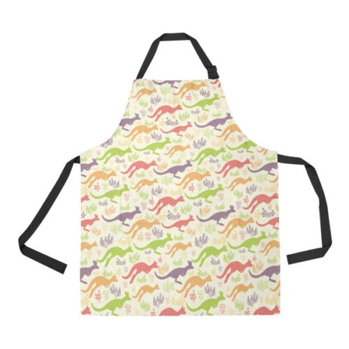 Colorful Kangaroo Pattern Adjustable Apron - Yliana