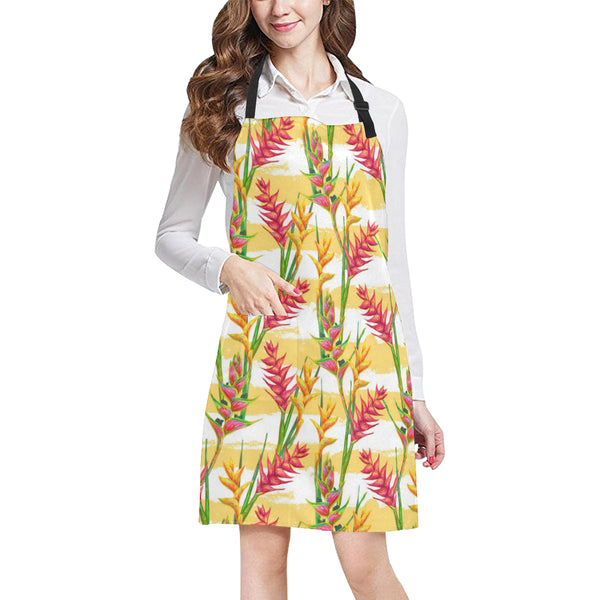 Heliconia Pattern Adjustable Apron - Yliana