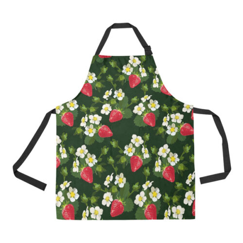 Strawberry Pattern Background Adjustable Apron - Yliana