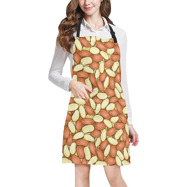 Peanut Pattern Background Adjustable Apron - Yliana